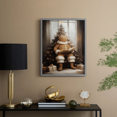 Art de Noël, série 2 - CCXCVII, reproduction encadrée - bois massif