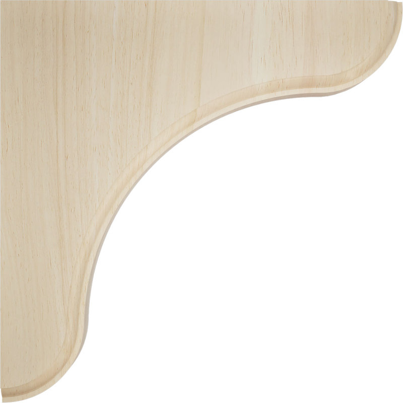 1 3/4"W x 7 1/2"D x 7 1/2"H Eaton Wood Bracket, Rubberwood (2-Pack), Rubberwood, 7.5" W x 7.5" H