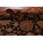 Tapis noir à motif floral indien Agra 9 x 12