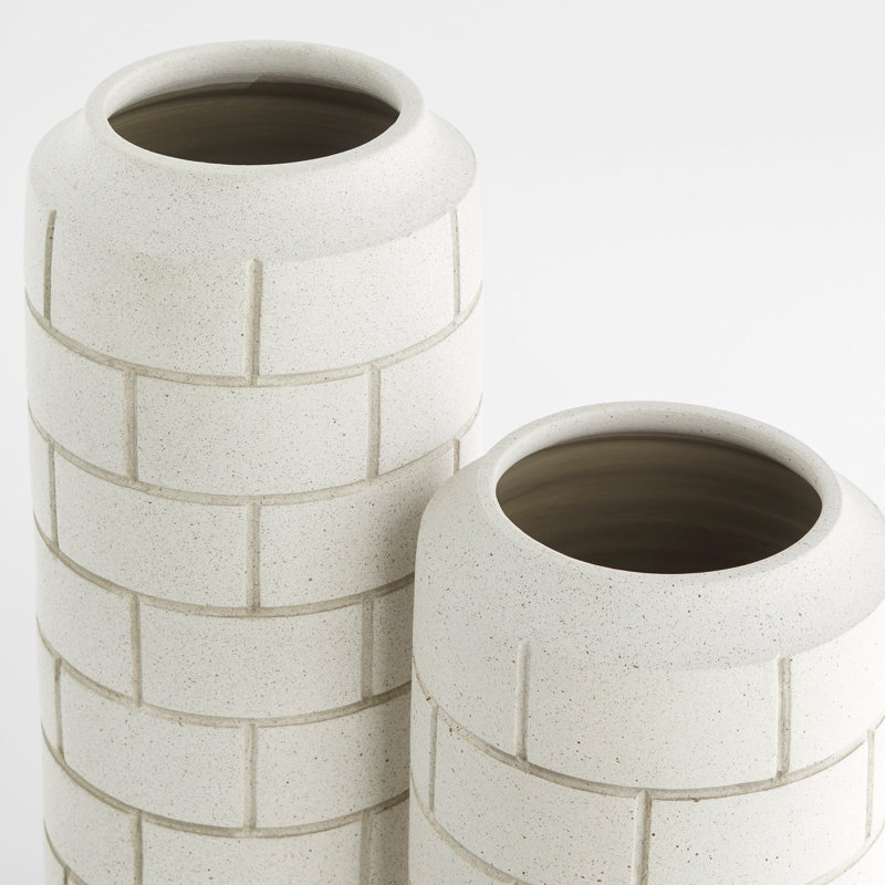 Mason Handmade Ceramic / Porcelain Table Vase, 15" H x 8" W x 8" D