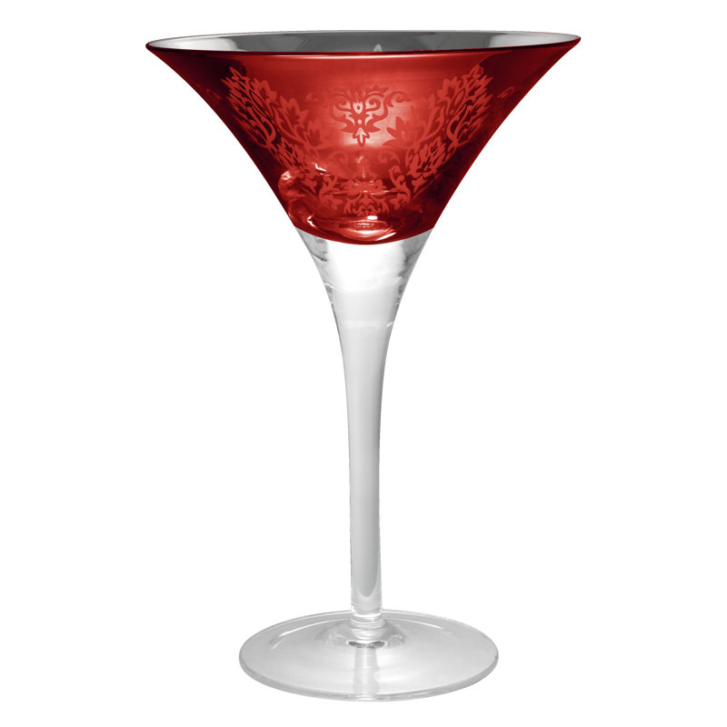 8 oz Cudahy Ensemble de verres à martini, Rouge