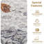 Aspire Homeware Grey Floral Vintage Area Rug-1823211961