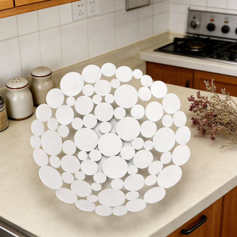 Panier à fruits en métal avec design creux - centre de table élégant, support à fruits décoratif pour cuisine, salon, bureau - fabrication en fer durable pour plus de fraîcheur et de stabilité