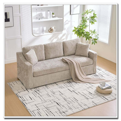 83.86" Wide Modern Casual Chenille Fabric Sofa