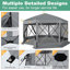 Très grande tente de pavillon escamotable avec moustiquaire 15 x 15 pi-106897504