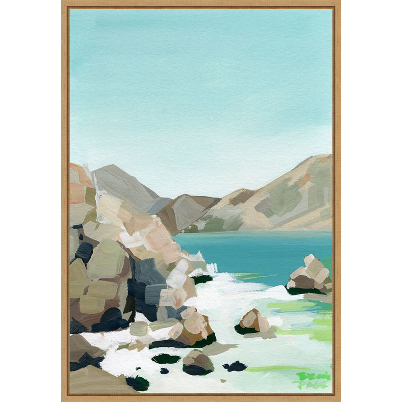 «Rocky Coast» par Azir, reproduction d'art sur toile encadrée, H 33 po x l 23 po