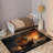 Floral Symphony Non-Woven Soft Type Printed Rug for Enhancing Interior Decor with an Artistic Touch-114335032