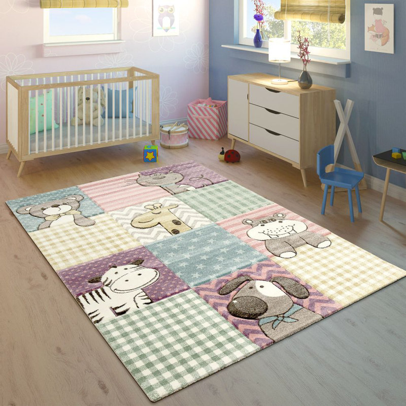 Priscilla Shag Blue Rug, Rectangle 140 x 200cm