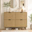 Slim Freestanding Shoe Cabinet for Entryway – Narrow Wooden Hallway Organizer, Natural Wood Color