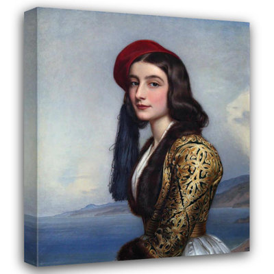 "Katerina Rosa Botsaris" by  Joseph Karl Stieler - Gallery Wrap Canvas Wall Art