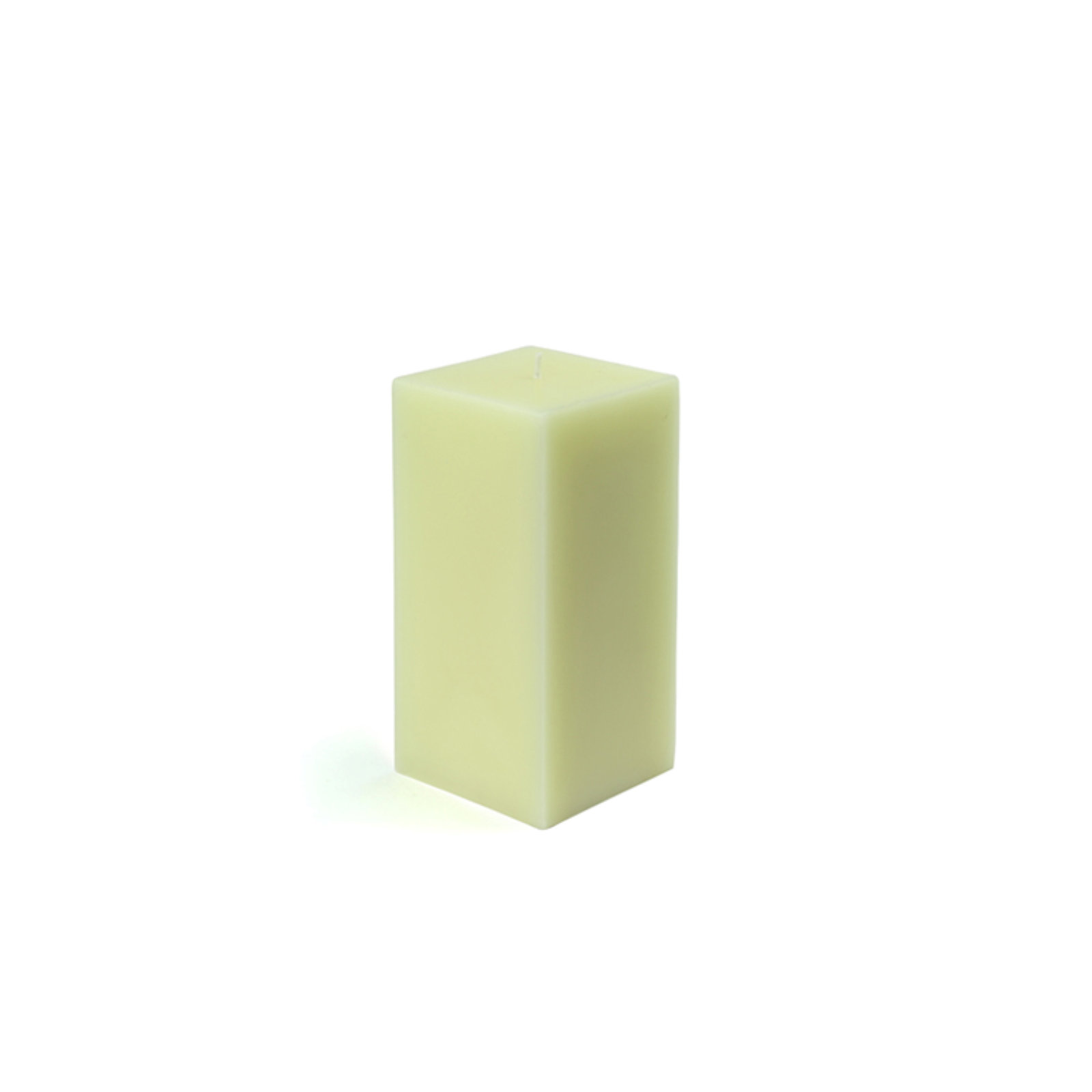 Square Pillar Candle, Ivory, 6" H x 3" W x 3" D, Set of 12