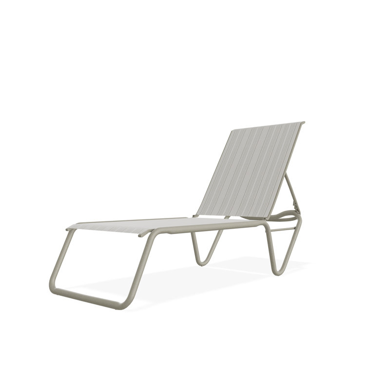 Chaise longue sans accoudoirs empilable à plat en aluminium Gardenella, Port, Tempête