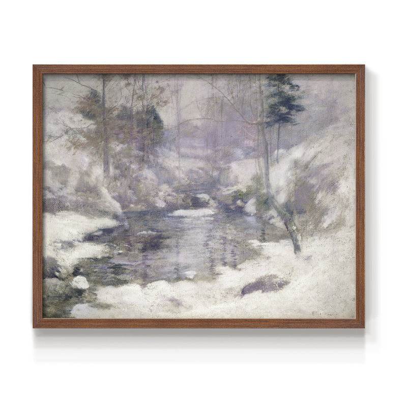 Paysages rétro-DCCLxxxx-impression encadrée - réversible, H 11 po x l 14 po, Noyer
