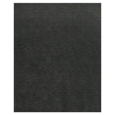 Lineville Dark Gray Hand-Woven Wool Rug