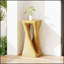 Table d'appoint d'extérieur Twist Shape, béton léger avec texture semblable au bois, pour le patio et le balcon-2081539813