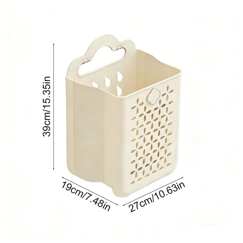 Wall-mounted Laundry Basket Dirty Clothes Storage Bin Large Capacity Household Storage Foldable Laundry Hamper Bathroom Laundry Basket