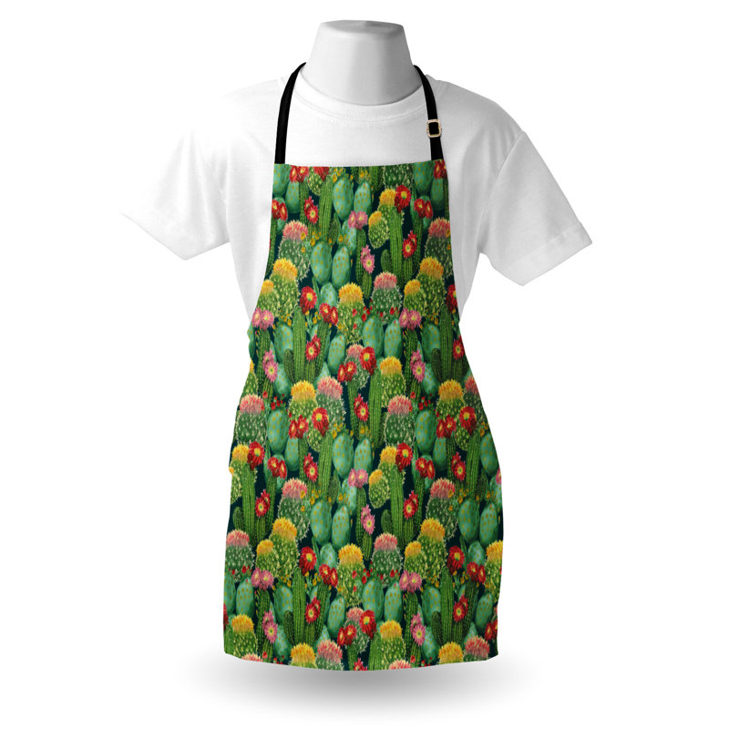 Multicolore tablier floral East Urban Home unisexe, fleurs de cactus