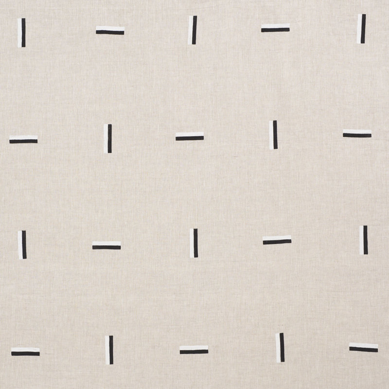 Tissu Schumacher x Caroline Z Hurley, Noir / Blanc