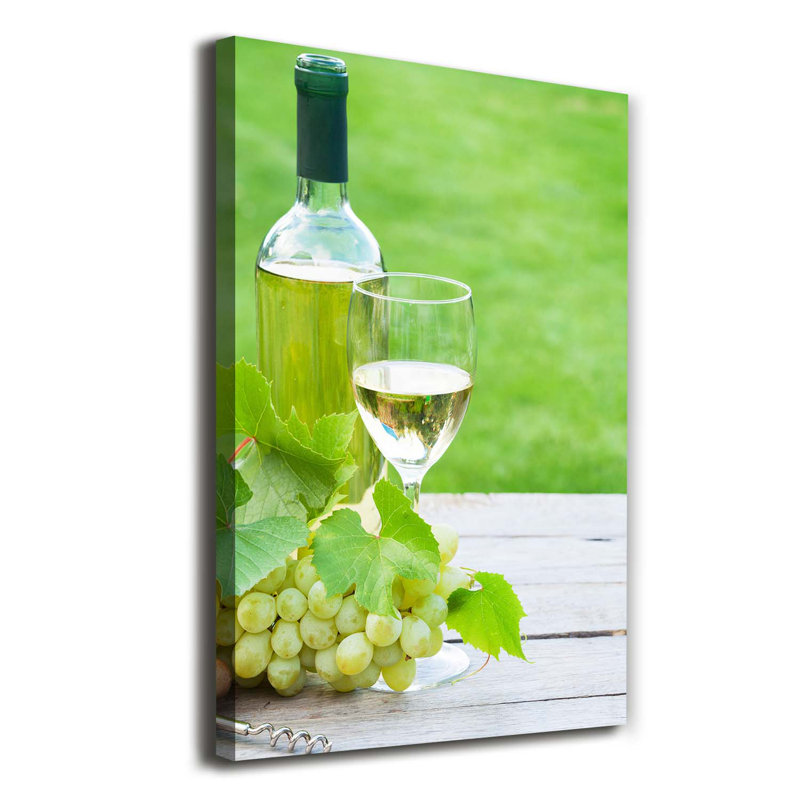 Grapes And Wine - Wrapped Canvas Print