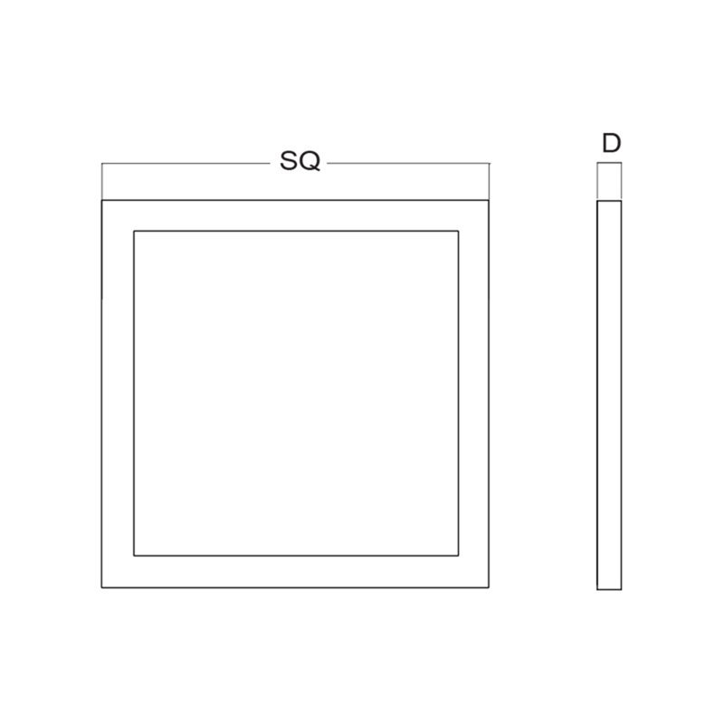 Lenwood Acrylic LED Flush Mount, 0.75"H x 4.4"W x 4.4"D, Satin Nickel