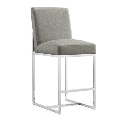 Baptista Upholstered Counter Stool with Metal Frame