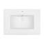 Plateau de meuble-lavabo simple blanc 30,2 po x 18,5 po avec 1 trou de robinet et trop-plein (lavabo seulement)