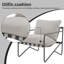 Ensemble de canapé pivotant en tissu mince tout en acier 4 pièces-212622809
