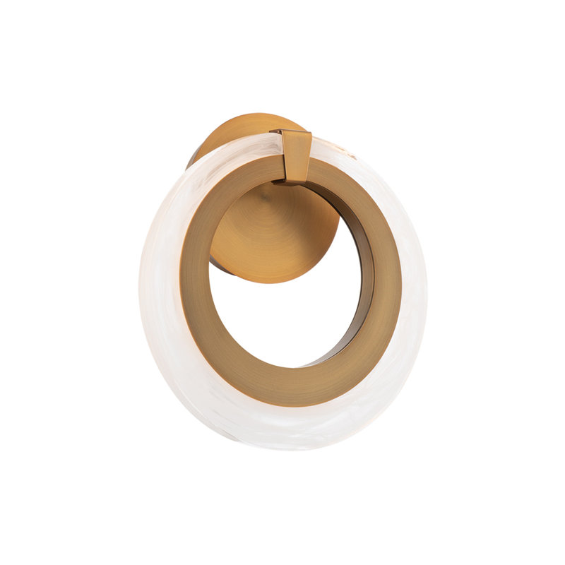 Serenity 1 - Light LED Armed Sconce, Aged Brass