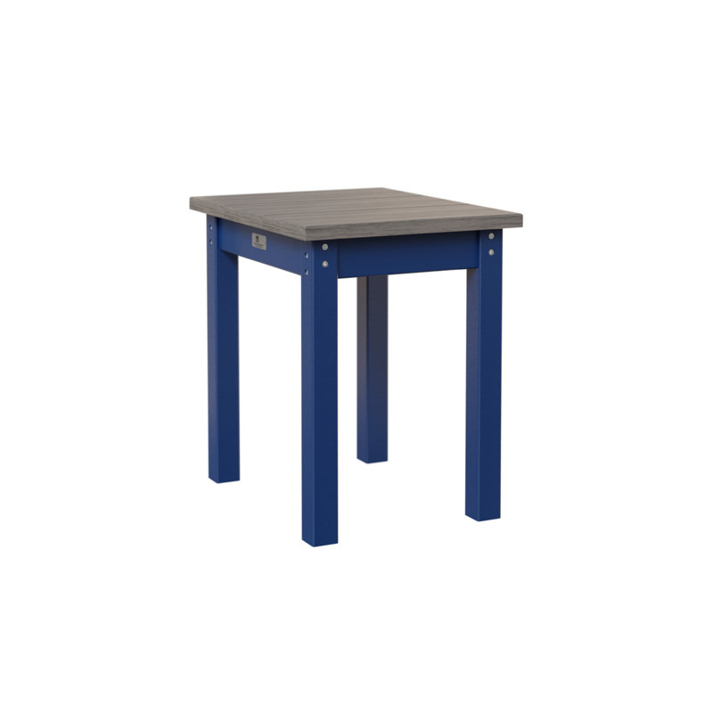 Berlin Gardens Economy End Table, Driftwood Gray, Pacific Blue