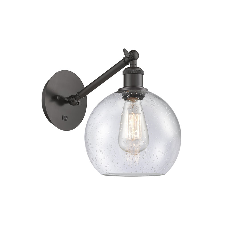 Applique murale 1 lumière 8 po avec bras ajustable Shauna 8 po., DEL, Bronze huilé
