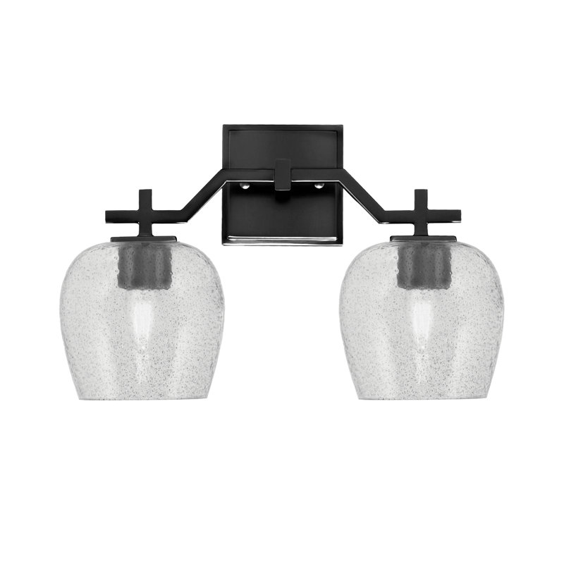Bar pour salle de bain Headland illustré avec verre à bulles de fumée de 4 po, H 10,5 po x l 15,75 po x P 6,5 po, Laiton