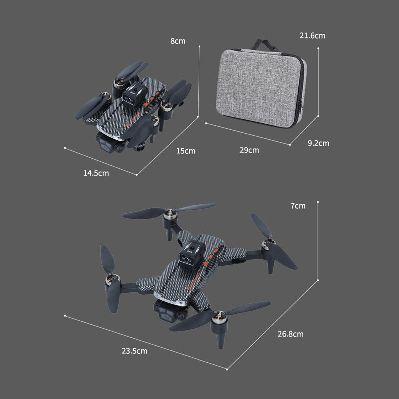 Remote Control Drone with Adjustable Three Cameras Optical Flow Hover Drone Positioning Obstacle Avoidance Foldable RC Quadcopter Toy Kids Adults Birthday Gift