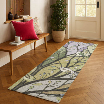 Tapis botanique intérieur / extérieur lavable à la machine Chantille ACN2336