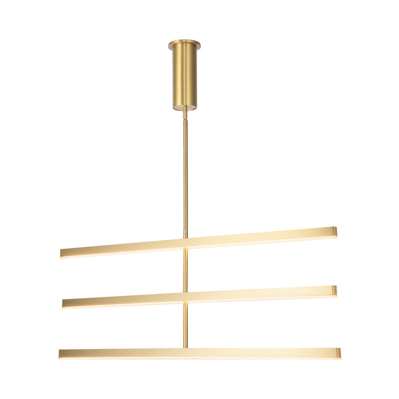 Vega 3 - Light LED Pendant, Gold, 16.5" H x 45" W x 45" D