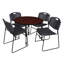 Ensemble de table de salle à manger ronde et de chaises de 36 po Kee-73411783-73411786
