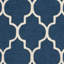 Tapis bleu marine / ivoire en laine à motif géométrique Cannen-1901854130