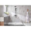 Système de douche en alcôve en marbre toscan en acrylique l 60 po x P 34 po x H 96 po