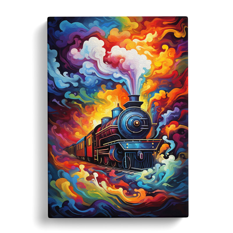 Steam Train Abstract - No Frame Print, 60cm H x 40cm W x 3cm D