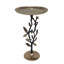 Table d'appoint de 24 pouces de hauteur en aluminium noir et or avec motif de grenade, table de bout enchanteresse, présentoir ou support à plante