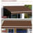13'X8' Awning For Patio, Deck, Balcony - & Water-, Manual Crank, Coffee Brown Appealing Patio 13' X 8', Deck Yard Feature