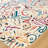 Sportsglyphs II by Katie Merz Dugout Chalk Ivory Baseball Machine Washable Area Rug-1527237492
