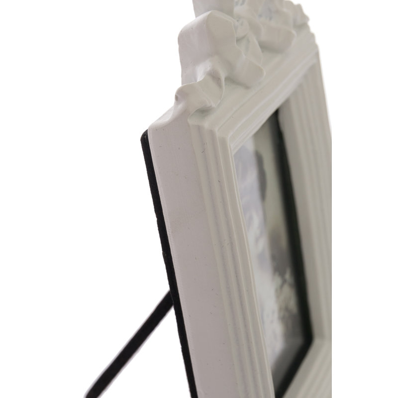 White Ceramic Embossed Picture Frame, 16cm x 25cm