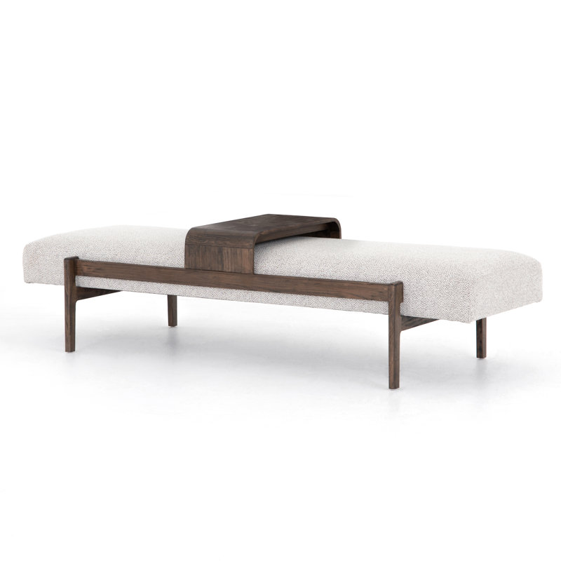 Fawkes Upholstered Bench, Brunswick Pebble, Vintage Sienna