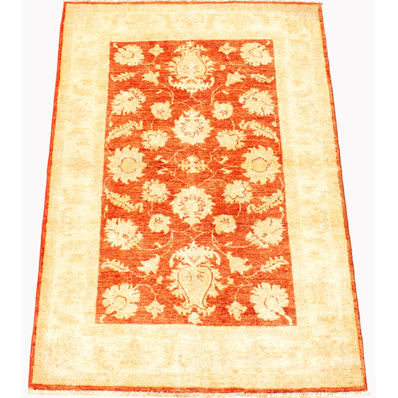 Tapis unique en laine noué à la main 3 pi 3 po x 4 pi 9 po New Age Gysklys