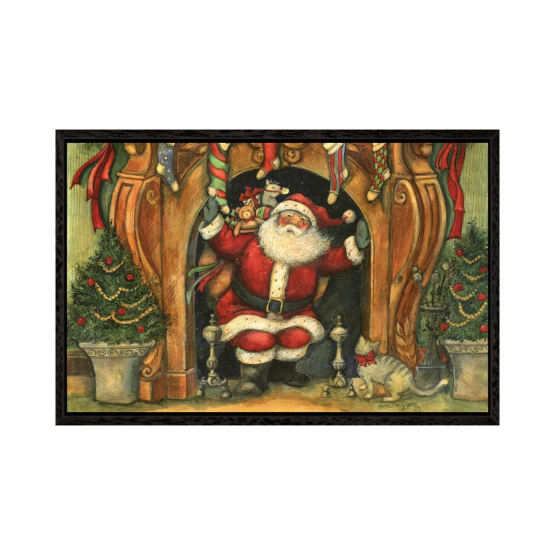 Down The Chimney by Susan Winget - Gallery-Wrapped Canvas Giclée on Canvas, Black Floater Frame, 66.04 cm H x 45.72 cm W