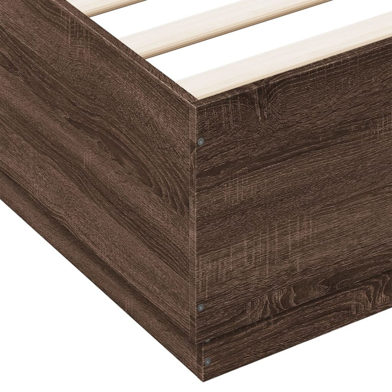 Budhu Bed, Brown Oak, 120 x 200cm