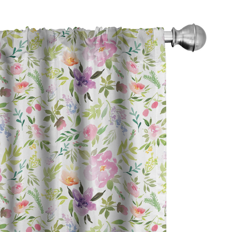 Semi-Sheer Rod Pocket Curtain Panels, 28" x 95"