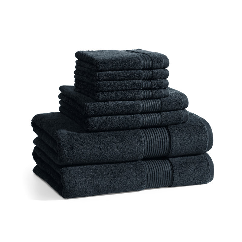 Solid Towel Set, Black