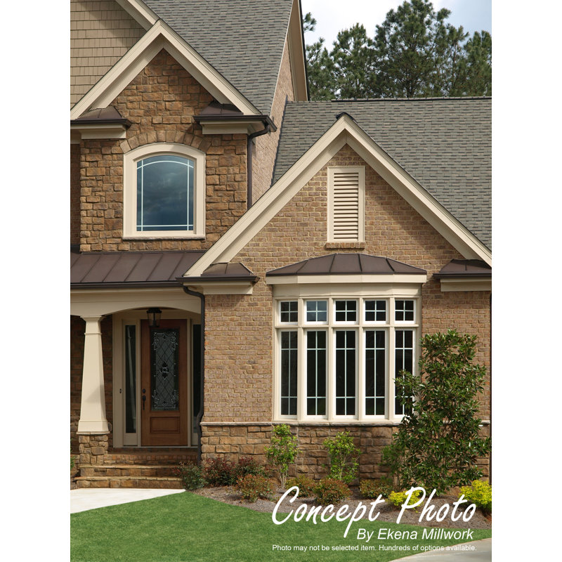 Octagonal Top Surface Mount Functional Standard Frame PVC Gable Vent, 18" H x 20" W