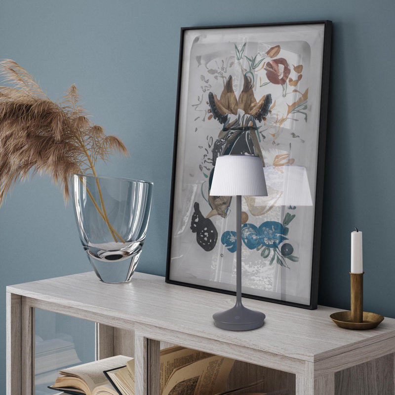 Raqual Buffet Lamp, Grey/White